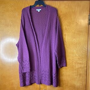 Coldwater Creek Deep Plum Women's Cardigan. Size 3X